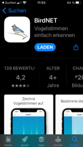 Wander-App: Bird Net für IOS
